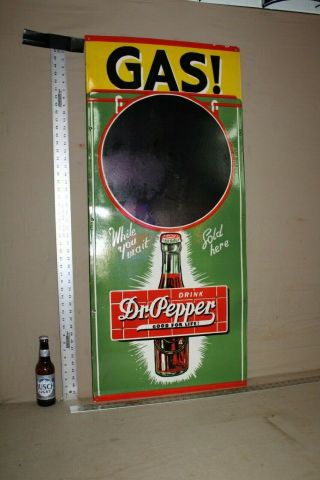 Neat 48 " Drink Dr Pepper Soda Pop Gas Porcelain Metal Sign Service Texas Station