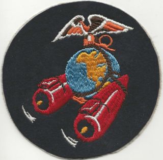 On Wool Usmc Vmj/vmr - 352 G - 2 Four And One Half Inch Squadron Patch