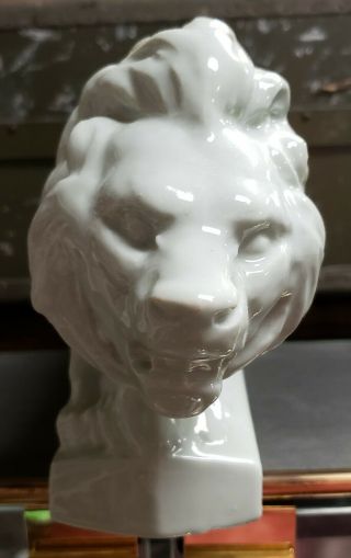 Circa 1930 French Art Deco Lemanceau Style Gray Ceramic Lion Sculpture 2