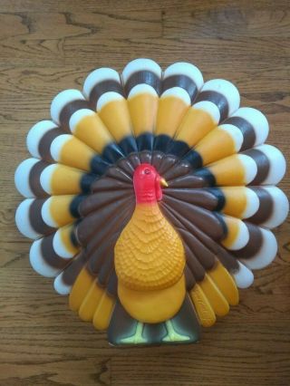 Vintage Union Products Thanksgiving Don Featherstone Turkey Blow Mold Light Up