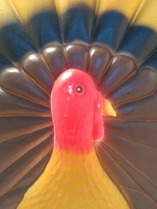 Vintage Union Products Thanksgiving Don Featherstone Turkey Blow Mold Light Up 2