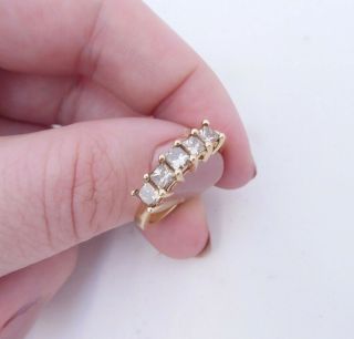 14ct Gold 1ct Fancy Champagne Diamond Ring,  Princess Cut