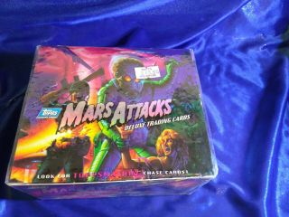 Topps 1994 Mars Attacks Deluxe Trading Cards Factory Box
