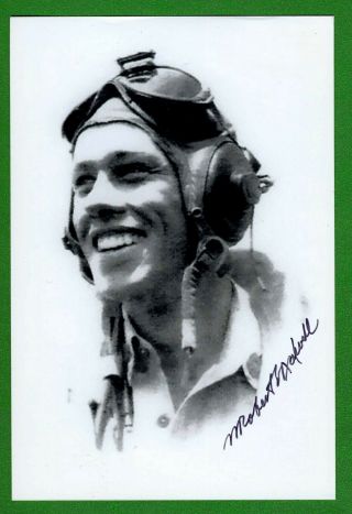 W.  Robert Maxwell Deceased Wwii Fighter Pilot Ace - 7v Signed 4x6 Photo E19776