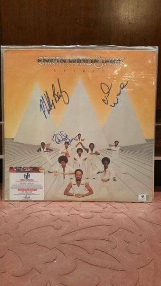 Earth,  Wind & Fire Spirit Signed & Certified Lp Cover Gv704910