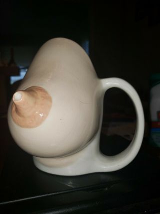 Vintage Ceramic Boob Breast Coffee Mug Titty Cup Tit Sipper Nipple Spout