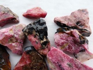 Rimrock: 2.  50 Lbs Gemmy Australian Rhodonite Rough
