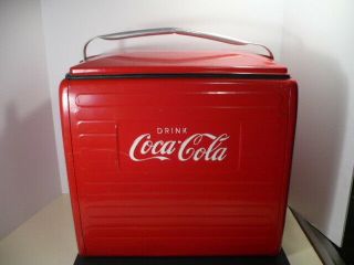 Vintage 1950`s Coca Cola Cooler With Tray
