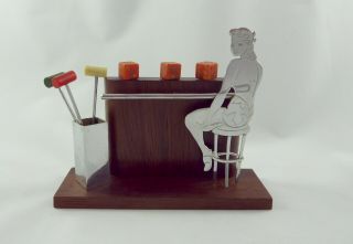 Funny French Art Deco Cocktail Appetizer Sticks Picks Set Probably Sudre
