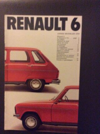 1979 Renault 6 Sales Brochure - French Text