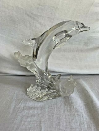 Lenox 1994 - Crystal Dolphin Art Glass Figurine
