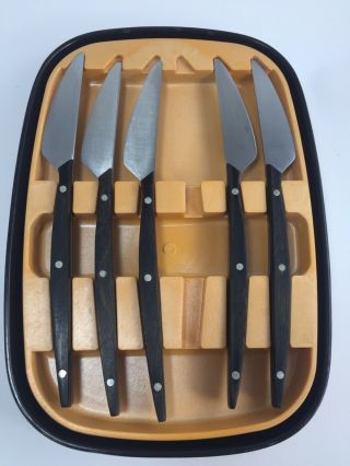 Mac Knife Japanese Wood Stainless Steak Knives Set Vintage
