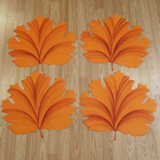 Carole Shiber Artables Hand Painted Fall Leaf Place Mats 2 Packages,  8 Total 2