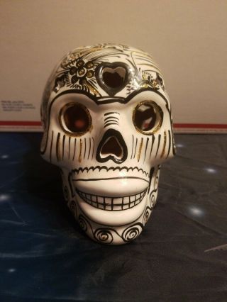 Day Of The Dead Skull Hand Painted Cozumel
