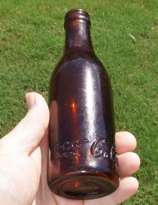 Rare Straight Side Amber " Coca Cola Bottle " Albany,  Miss