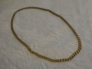 Vintage Italian 9kt Heavy Gold Curb Link Chain Mens 9ct 13g 20.  5 Inches