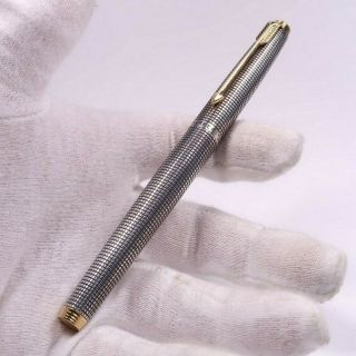 Vintage Parker Cisele Sterling Silver Fountain Pen,  Ink Refill (j1 - 2)
