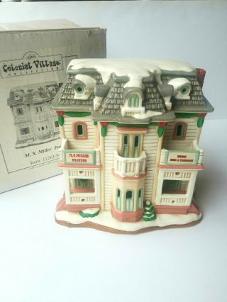 Leftons Colonial Village M.  S.  Miller Painter Lighted House 11261 1997