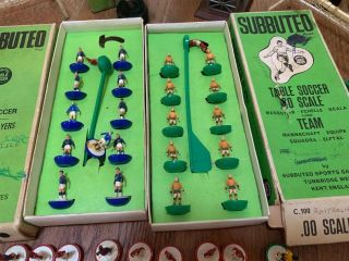 Vintage Subbuteo Joblot - Players,  Pitch,  Scorer,  Terracing,  Goal