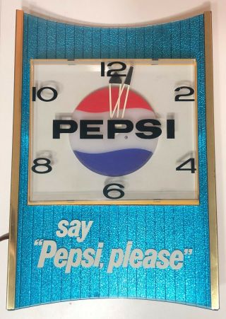 Vintage Pepsi Wall Clock 1960 