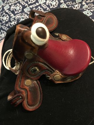 Decorative Toy Horse Saddle Leather With Rope