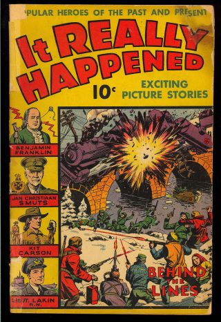 It Really Happened 1 First Issue Golden Age William H.  Wise Comic 1944 Gd