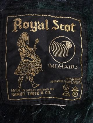 ROYAL SCOT Mohair Wool Lap Throw Blanket 50X58 Samuel Tweed Black Watch Green 2