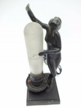 Frankart L206 Art Deco Nude Lady Statue Lamp Signed 1928