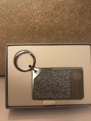 Rare Limited Edition Starbucks Swarovski Silver Keychain Gift Card