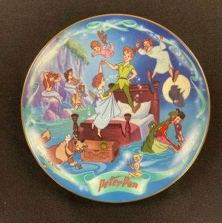 1996 Walt Disney Collector Plate Musical Bradford Exchange Peter Pan
