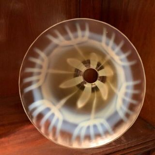 Antique Vaseline Glass Art Nouveau Lamp Shade 2