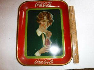 Original1927 Girl With Bobbed Hair Coca - Cola Serving Tray