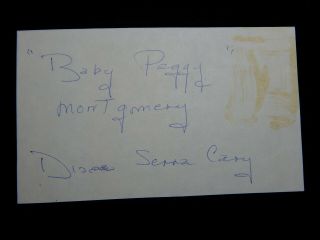 Diana Serra Cary Actress " Baby Peggy " Montgomery Autograph Signature Signed Card