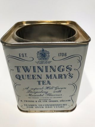 Vintage Twinings Queen Mary’s Tea Tin - 4 Oz - Advertising 113g Antique House Decor