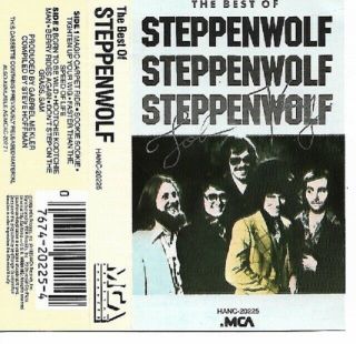 Autographed Cassette Cover Of John Kay Of Steppenwolf.  Signed In 2005.  S&h