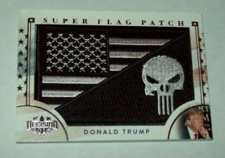 2016 Decision Donald Trump Silver Foil Flag Patch Bench Warmer Card