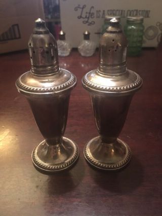 Duchin Creations Weighted Sterling Salt And Pepper Shakers