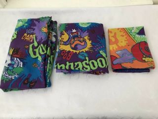 Vintage Goosebumps Twin Flat & Fitted Sheets Set One Pillowcase Bedding Usa Kids