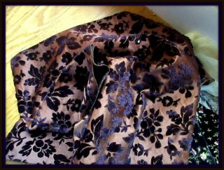 Most Exquisite Htf Antique Victorian Lush Cut Silk Velvet Fabric Frag Treasure