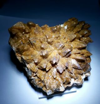 Large - Brown Dogtooth Calcite Crystals On Fluorescent Matrix,  Mine Mexico