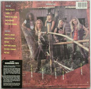DANGEROUS TOYS s/t 1989 US ORG Texas METAL LP w/Hype Sticker 2