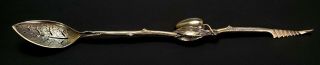 ANTIQUE GORHAM AESTHETIC MOVEMENT STERLING SILVER MARTINI OLIVE SPOON & SPEAR 3