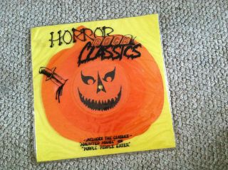 Horror Rock Classics,  Pumpkin Shaped 7 " Vinyl Record,  Spooky Halloween Music