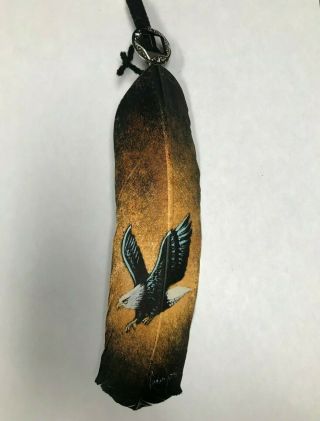 Hand Painted Feather,  Arts & Crafts,  Southwest,  Santa Fe Style,  Eagle 1