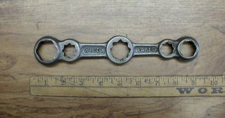 Old Tools,  Vintage Wheel Parts Multi - Wrench Tool,  8 - 13/16 ",  Tool Box Favorite