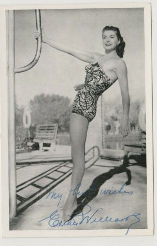 Esther Williams - Swimmer & Actress - Lovely Swimsuited Signed Pic