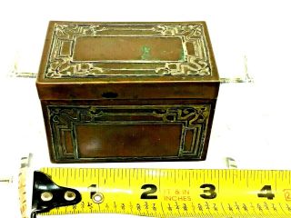 Antique - Art Nouveau Heintz (hams) Sterling On Bronze Match Box ?