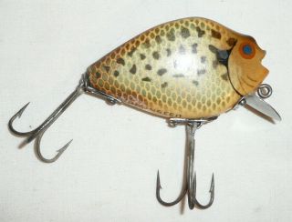 Wooden Heddon 740 Floating Punkinseed Crappie Finish