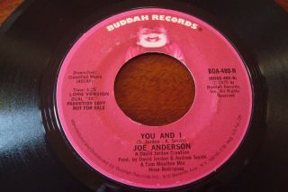 Joe Anderson.  You And I.  Nm - Rare Funk Soul Disco Promo 45