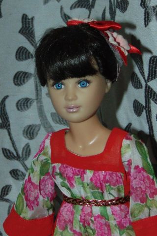 Vintage Ruby Red Galleria Doll Pretty Dress Bjd 12 "